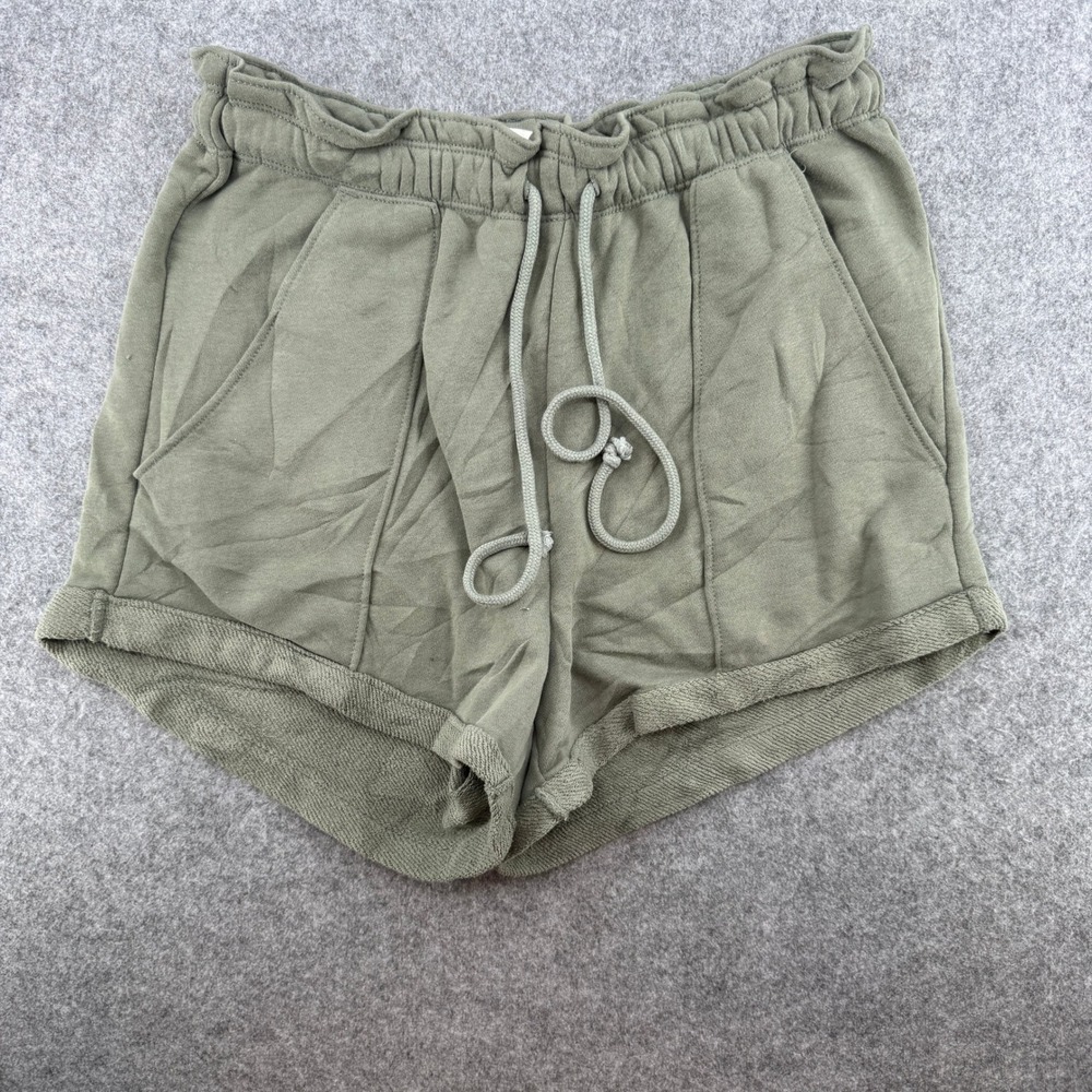 Y2K Abercrombie & Fitch Shorts Womens L Soft A&F Collection Olive Green EUC